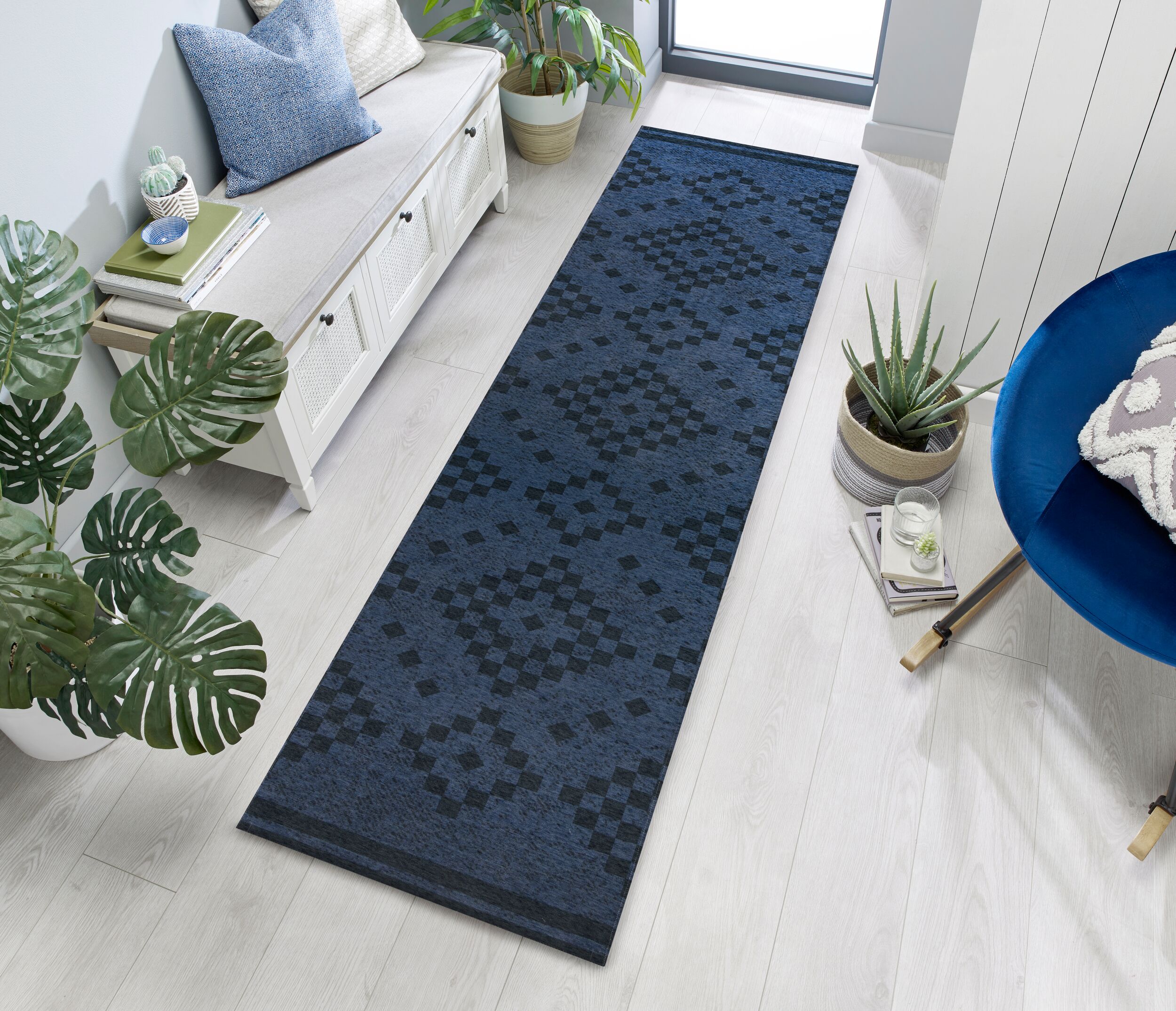 flair-rugs-eve-trellis-geometric-waschbarer-l-ufer-2-lagig image 1