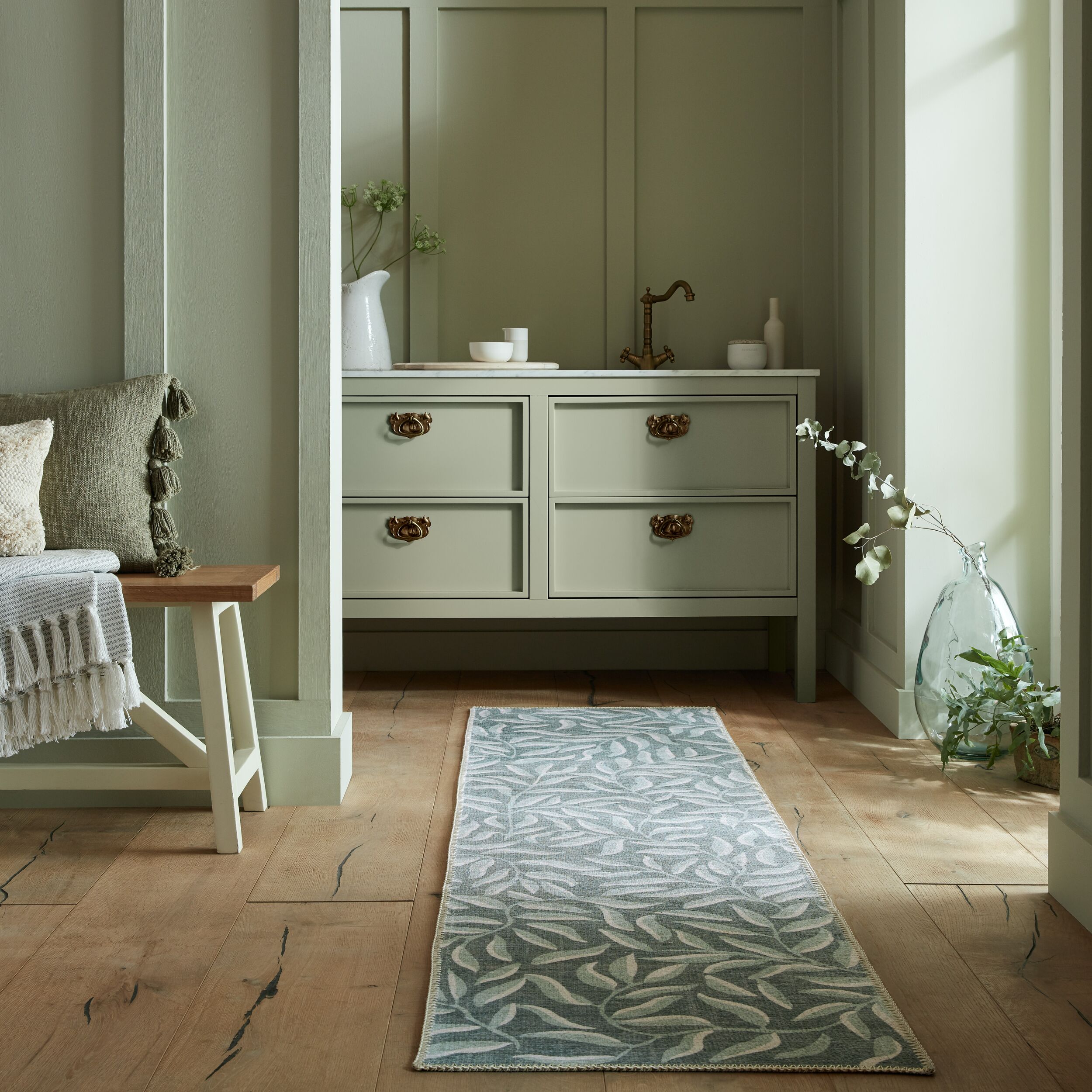 flair-rugs-wallace-leaves-waschbarer-l-ufer-teppich image 1