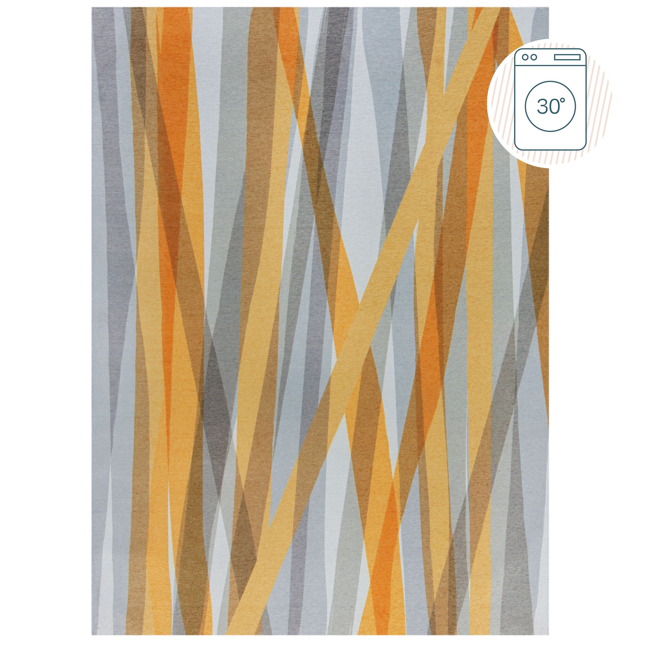 flair-rugs-isabella-stripe-2-lagen-waschteppich image 2