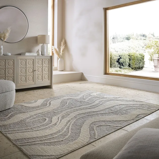 flair-rugs-calder-waschbarer-recycling-abstrakt-teppich image 1