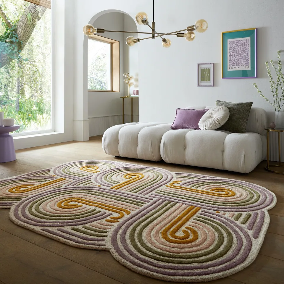 flair-rugs-spiral-wollteppich-rund image 1