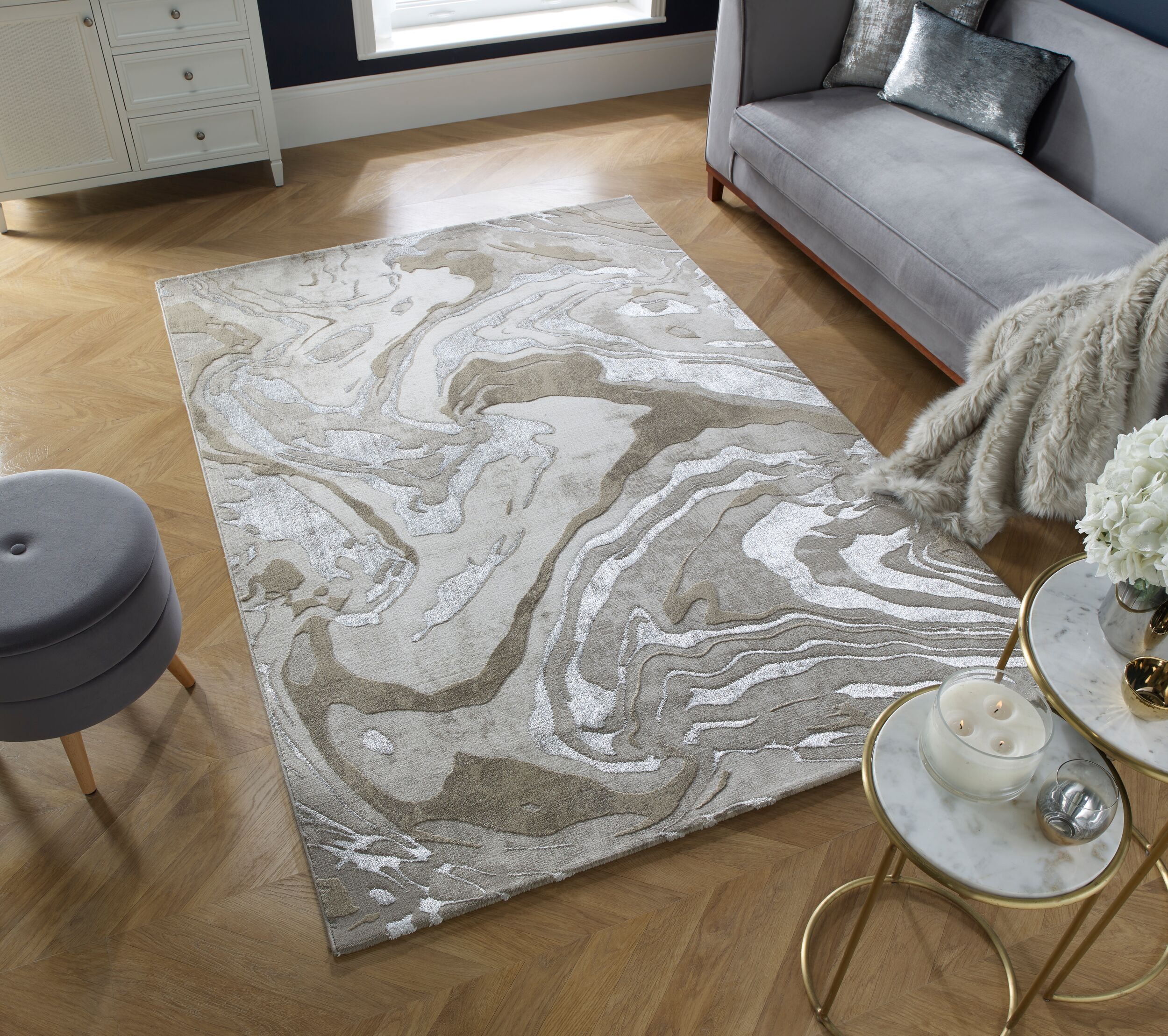 flair-rugs-marbled-abstract-moderner-designteppich image 4