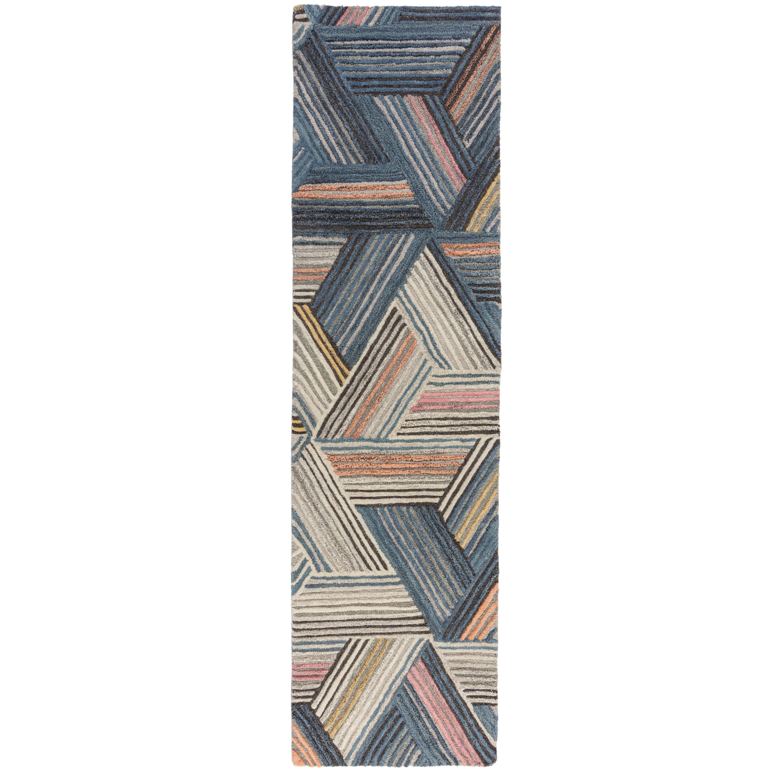 flair-rugs-ortiz-gestreifter-geometrischer-l-ufer image 2