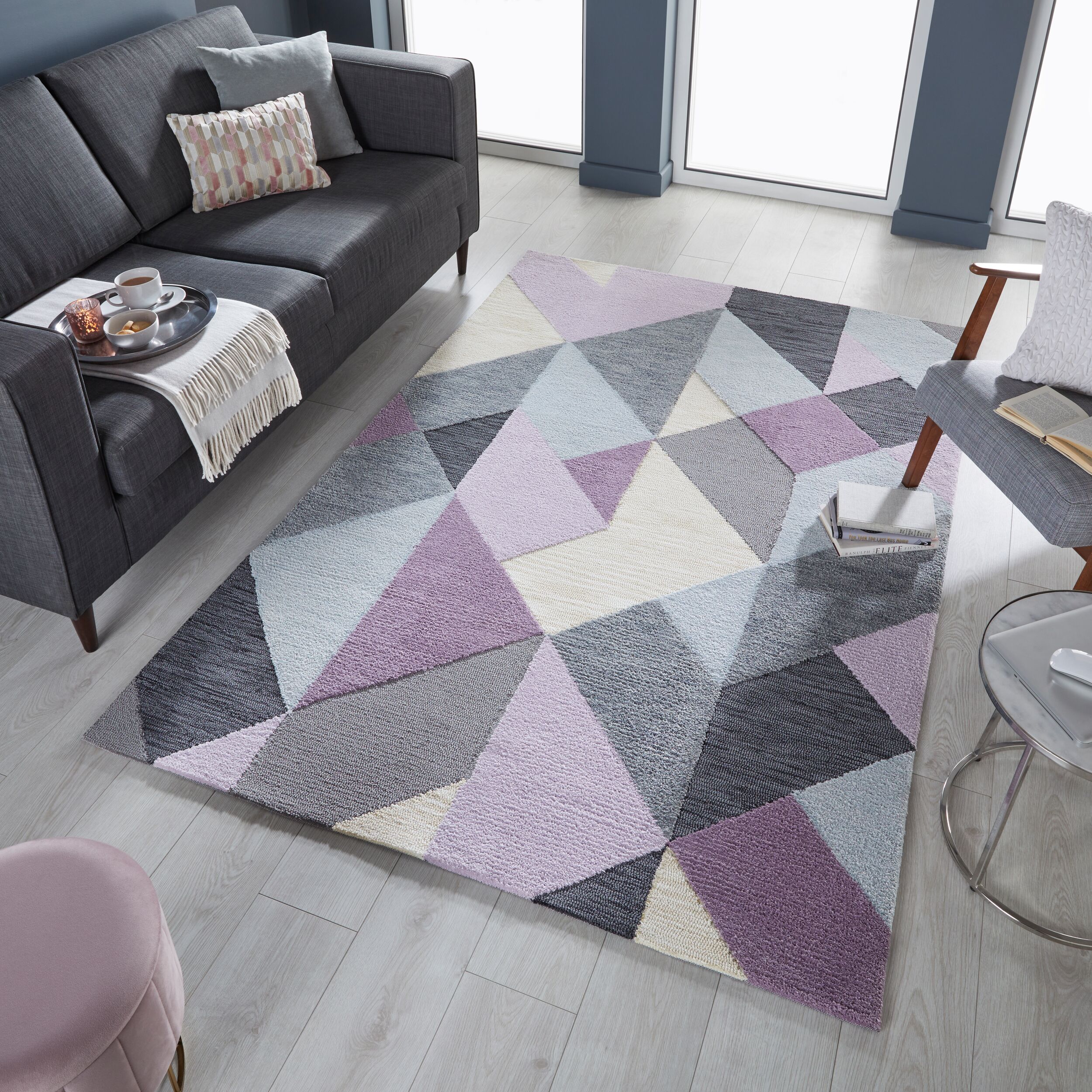 flair-rugs-icon-bunter-geometrie-designteppich image 1