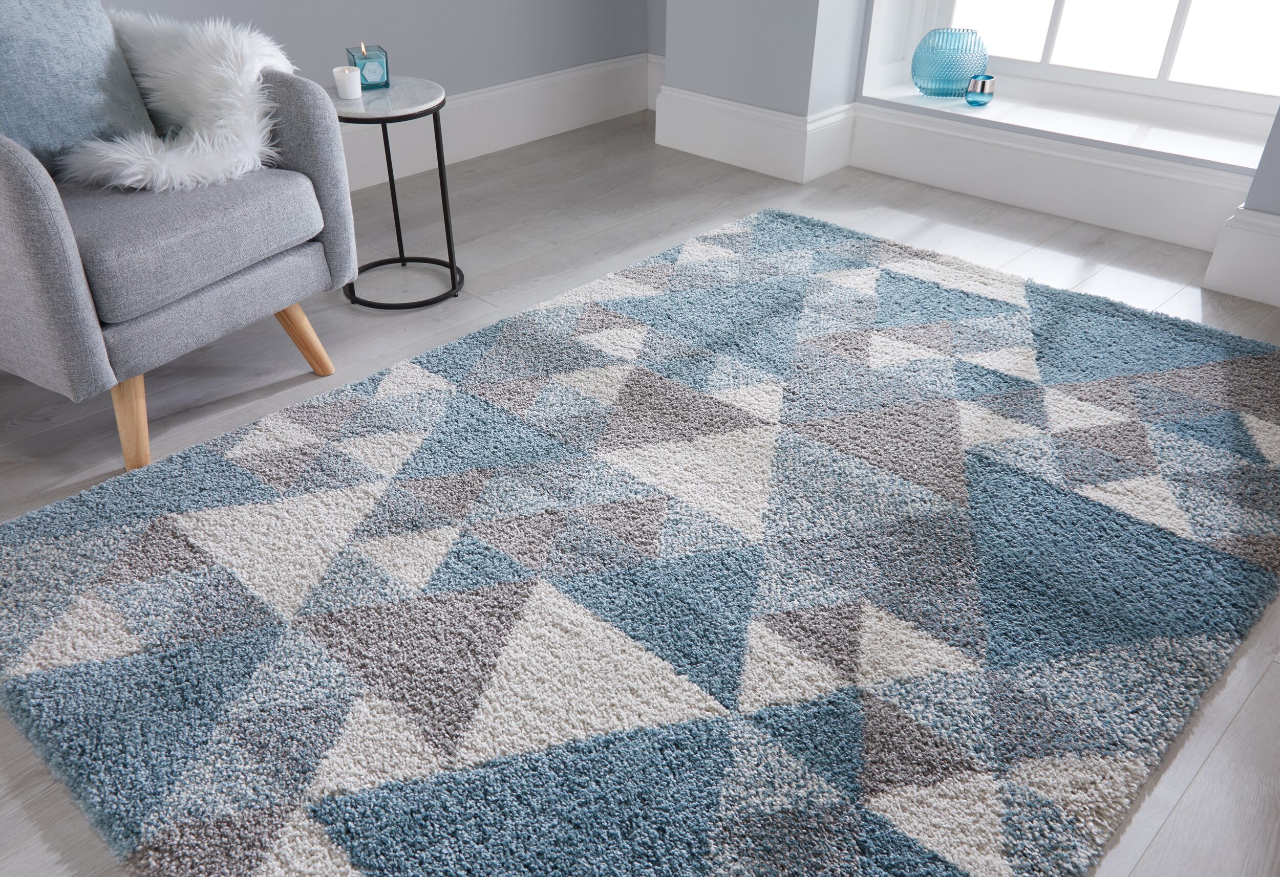 flair-rugs-nuru-shaggy-geometrie-teppich image 3