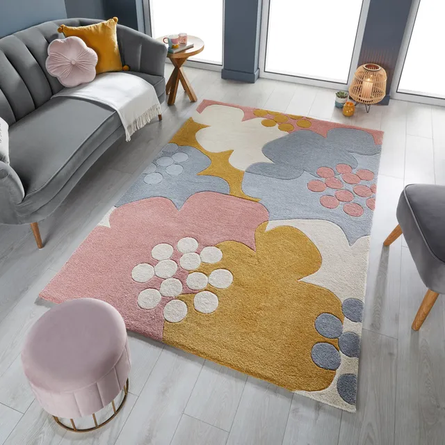flair-rugs-retro-floral-motiv-teppich image 1