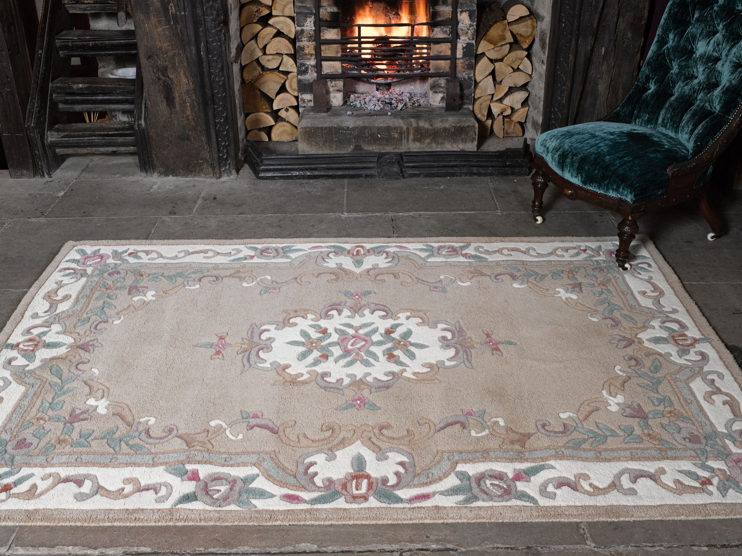 flair-rugs-aubusson-vintage-wollteppich image 3
