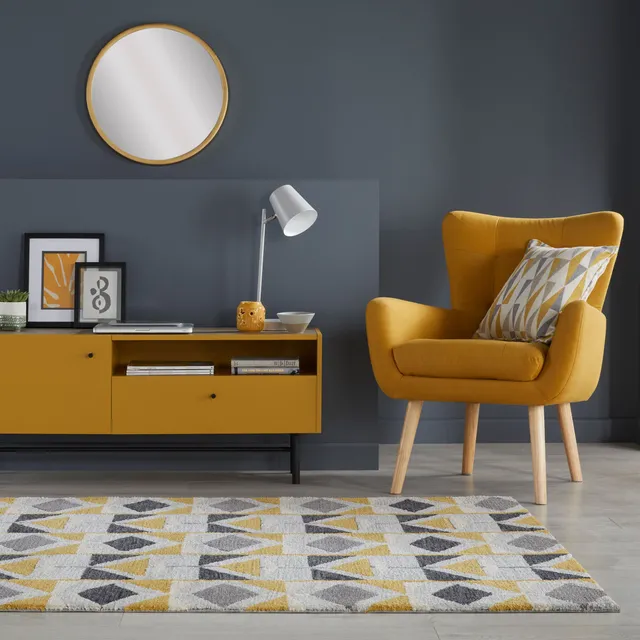 flair-rugs-kodiac-teppich-retro-geometrie-designteppich image 1