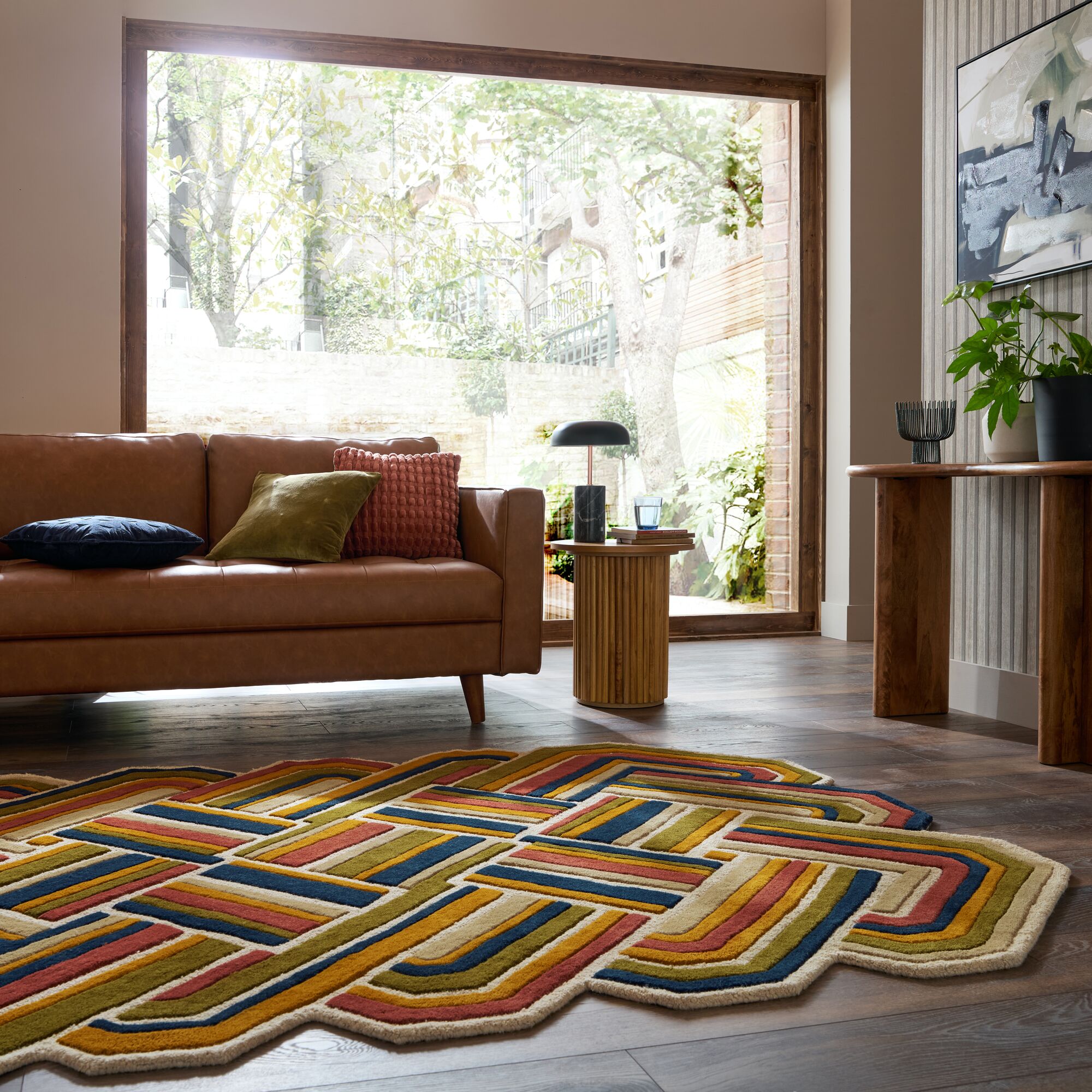 flair-rugs-lattice-shaped-wollteppich-formteppich image 3