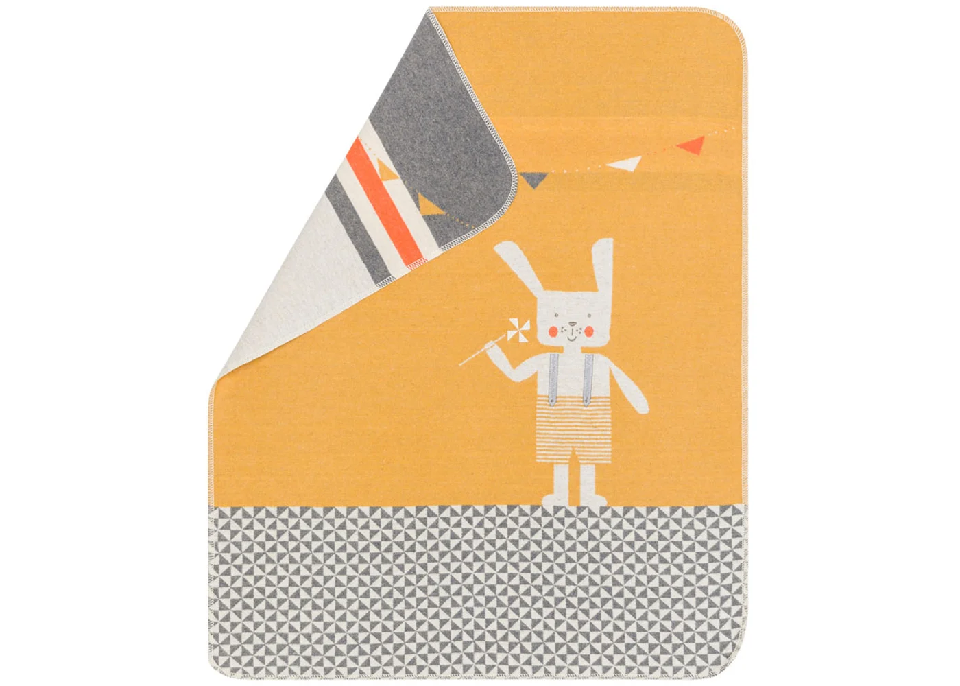 david-fussenegger-juwel-babydecke-hase-mit-stick-grs image 1