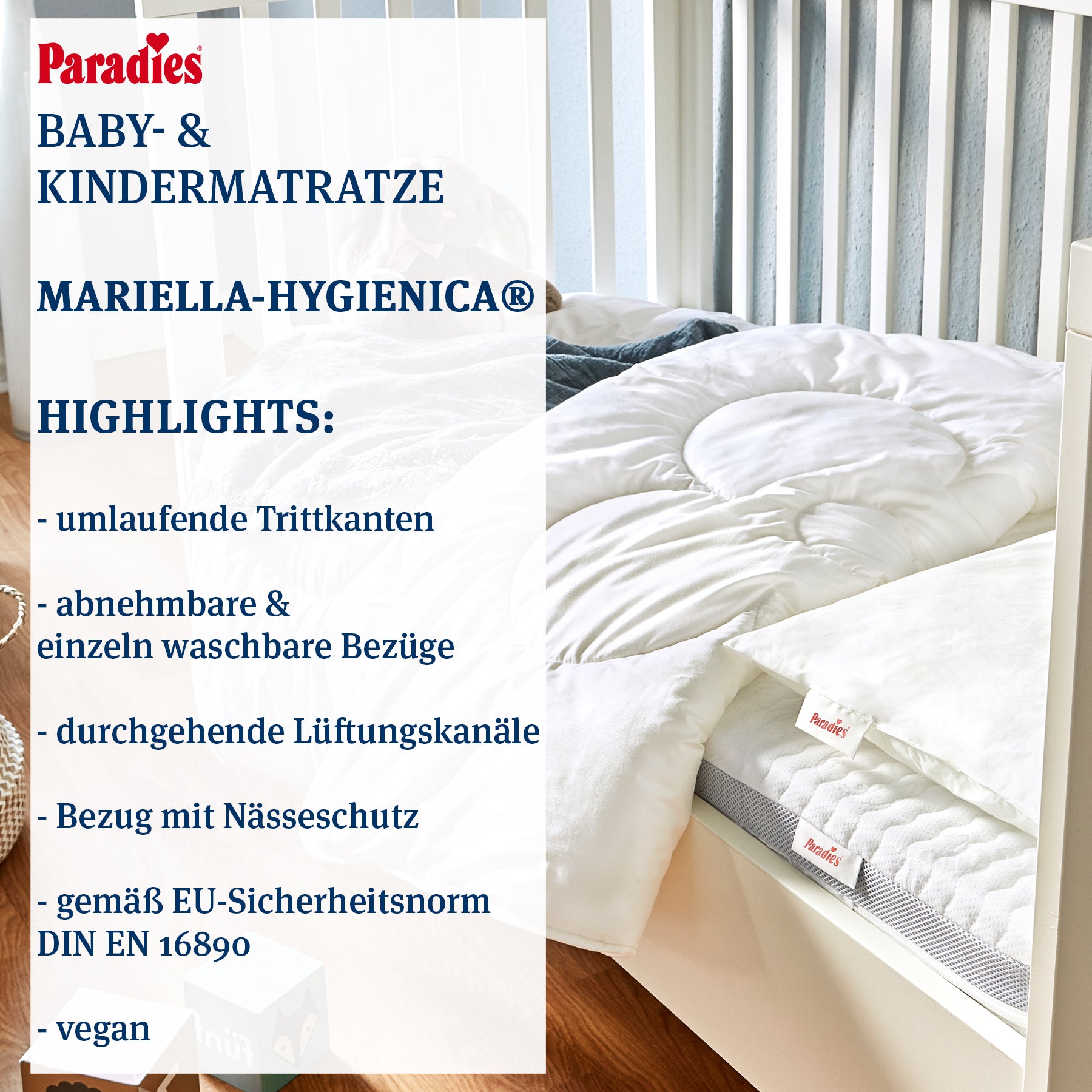 paradies-kindermatratze-mariella-hygienica-70x140-cm image 4