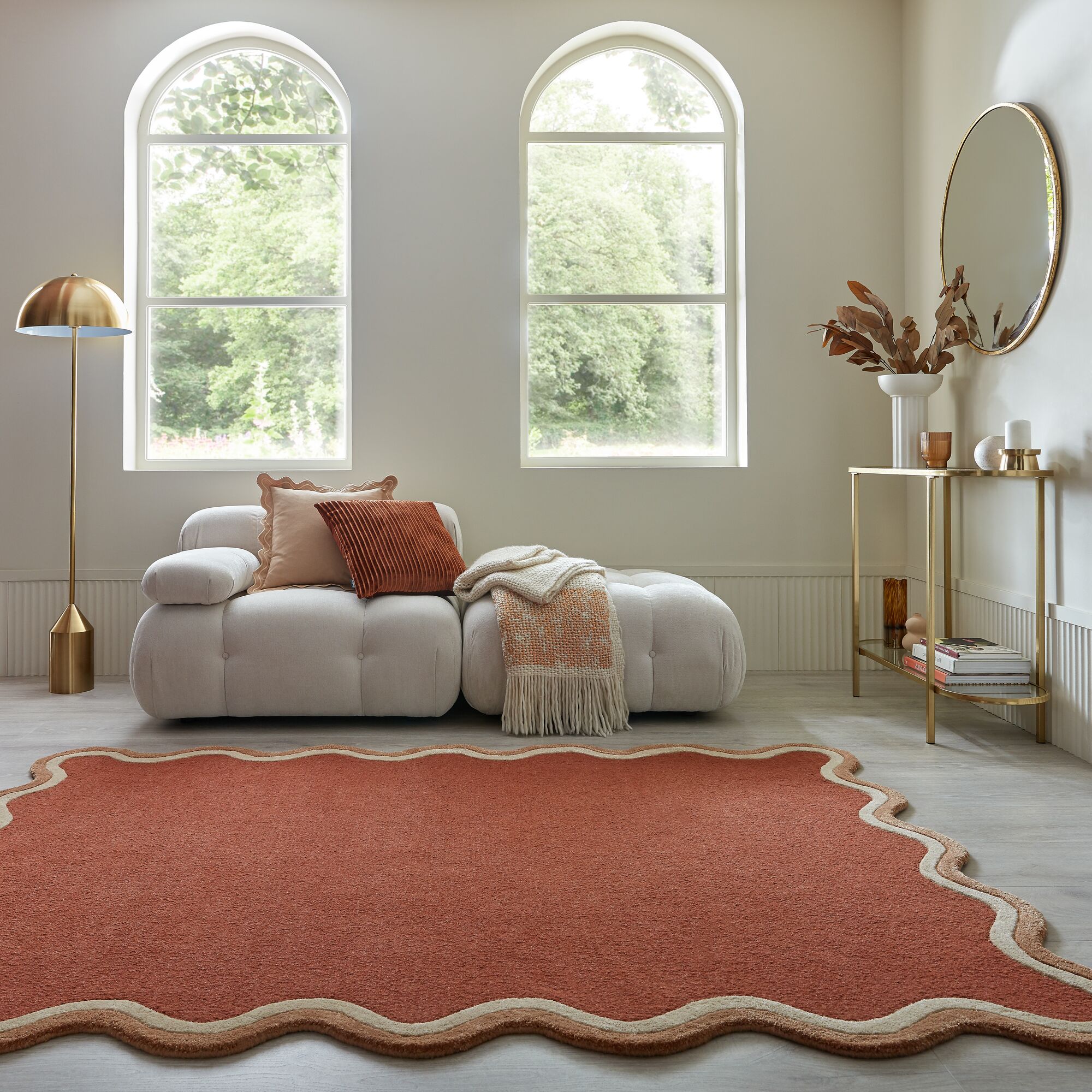 flair-rugs-rivo-wool-blend-scalloped-rug-wollmix-teppich-wellenkante image 3