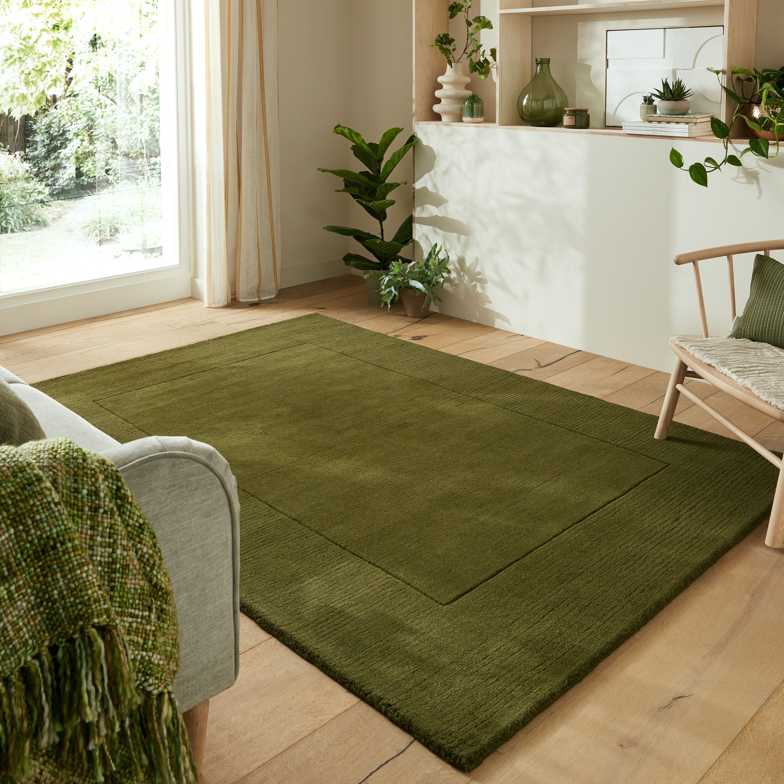 flair-rugs-textured-wool-border-teppich image 3