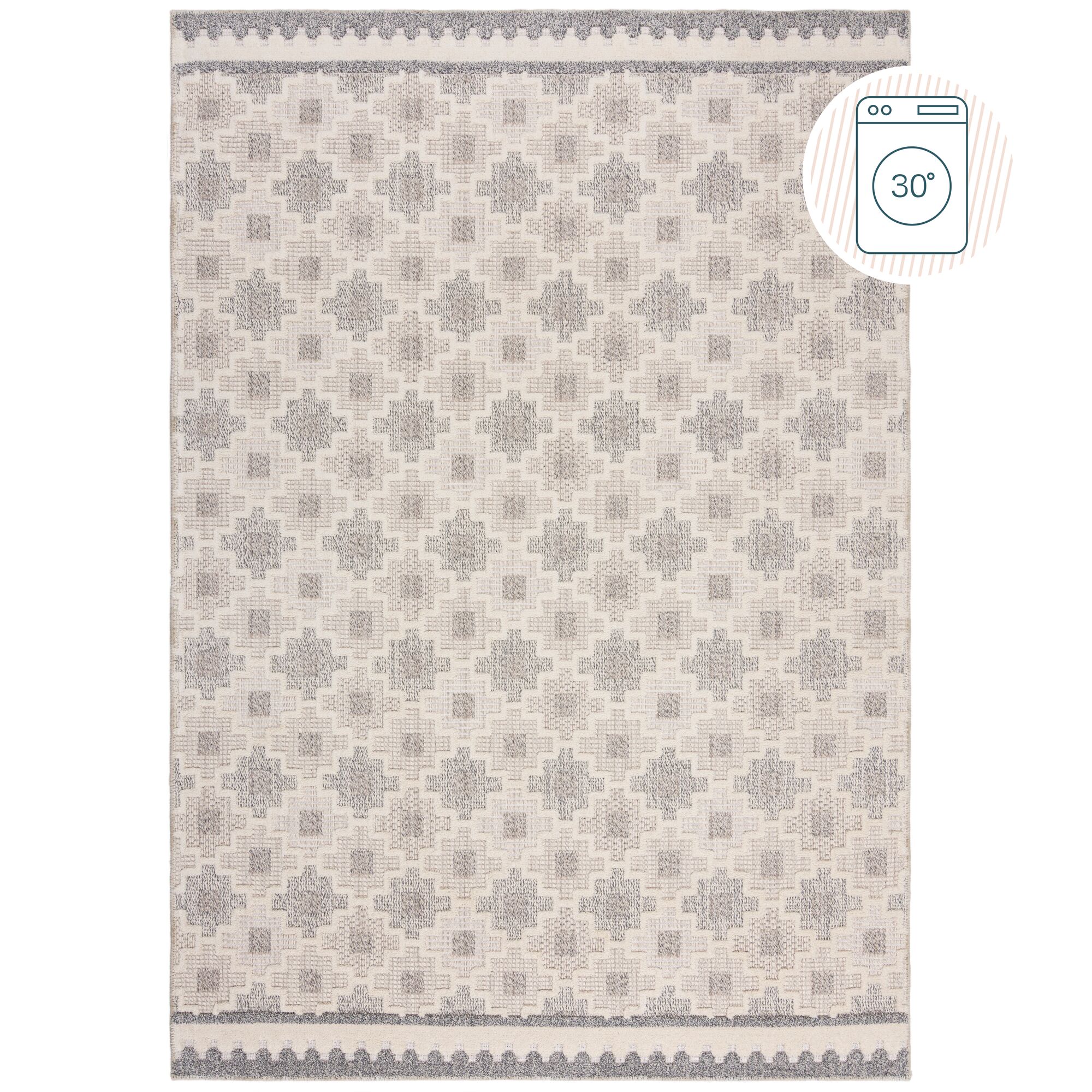 flair-rugs-graysen-waschbarer-teppich-geometrisch image 2
