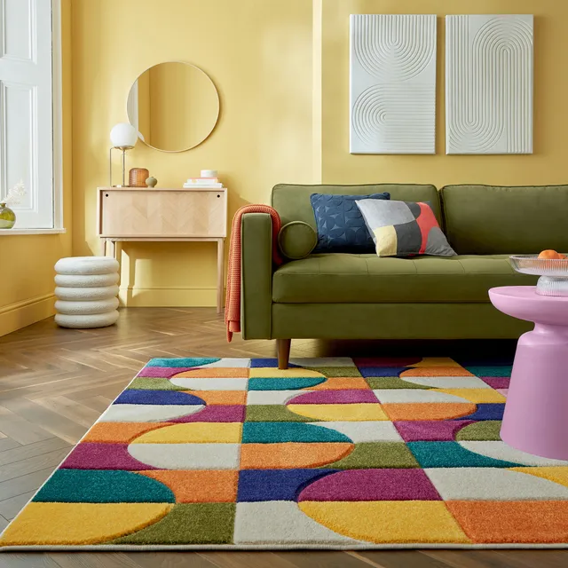flair-rugs-chacha-geometric-carved-rug-designteppich-geometrisch image 1