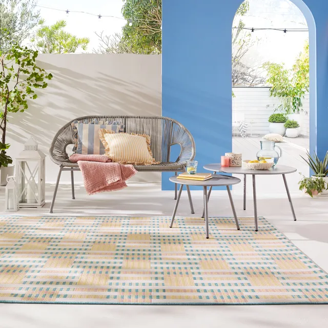 flair-rugs-villa-check-indoor-outdoor-teppich-karo image 1