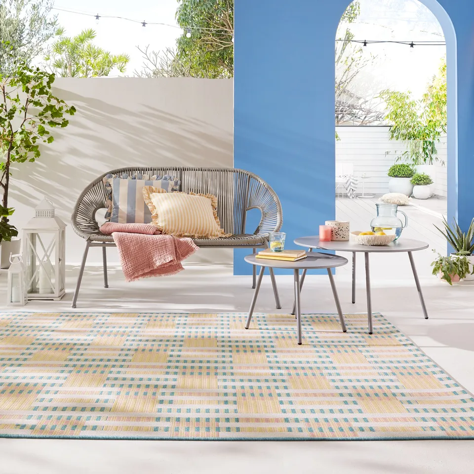 flair-rugs-villa-check-indoor-outdoor-teppich-karo image 1