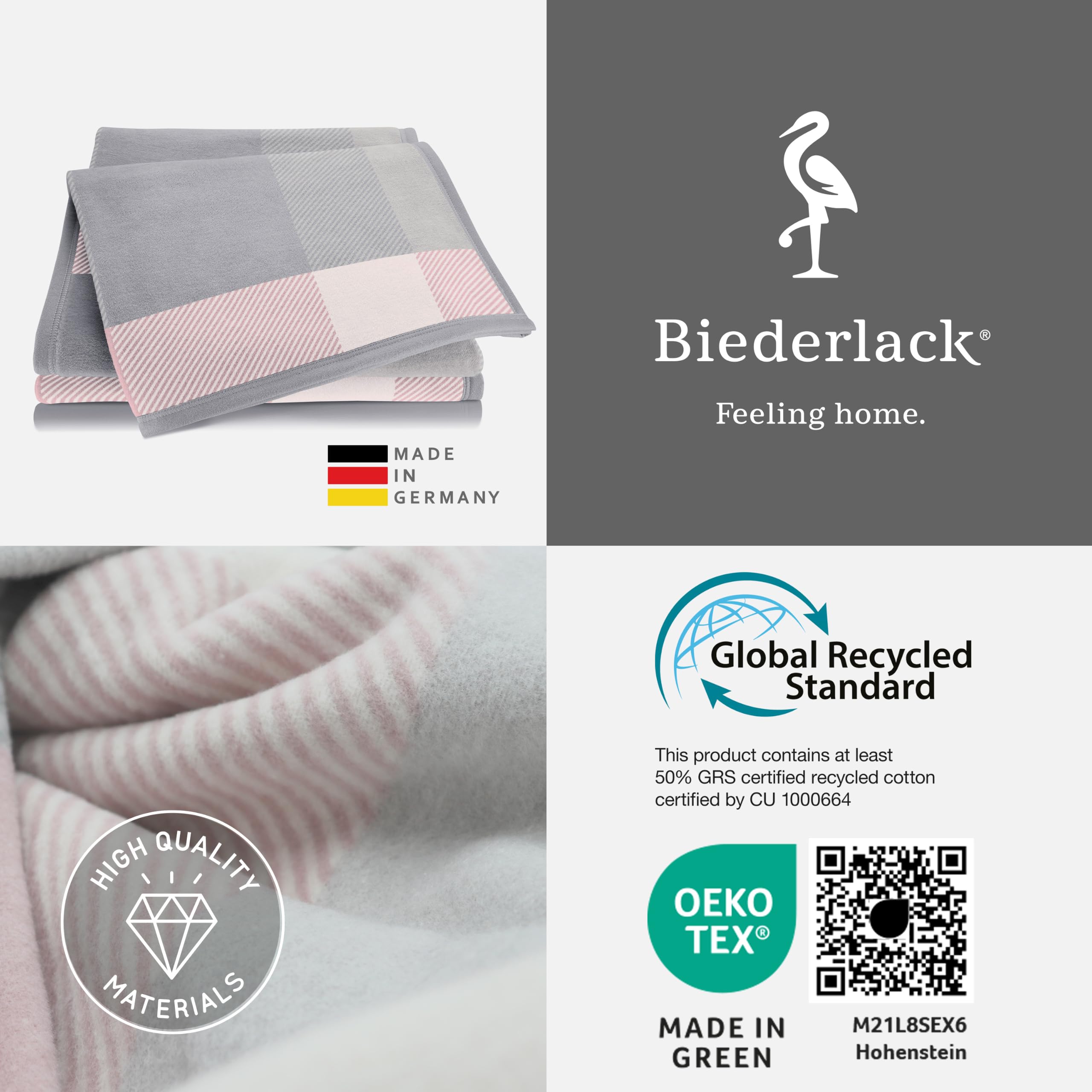 biederlack-kuscheldecke-check-ros-150x200-cm-sofa-decke image 6