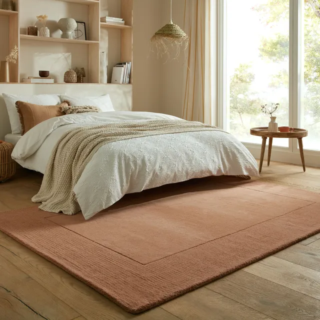 flair-rugs-textured-wool-border-teppich image 1