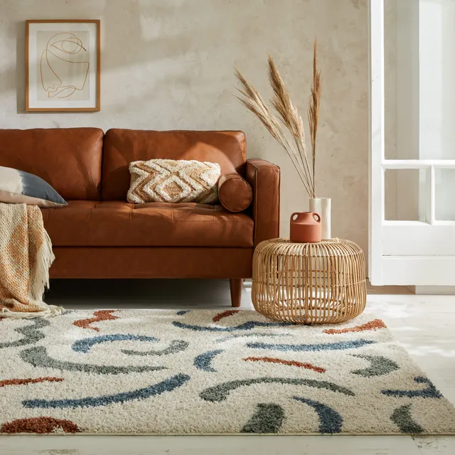 flair-rugs-squiggle-berber-shaggy-hochflorteppich image 1