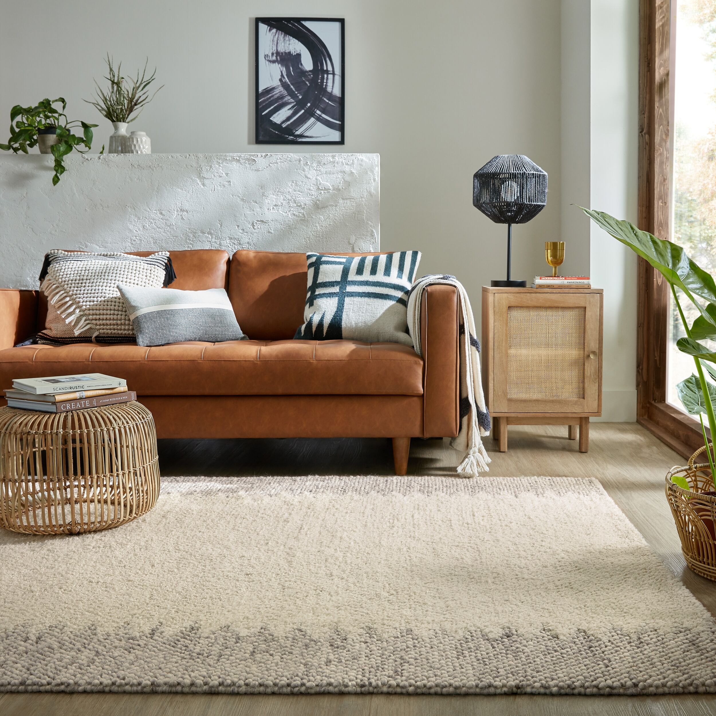 flair-rugs-minerals-bord-ren-teppich-wollteppich-mit-bord-re image 3