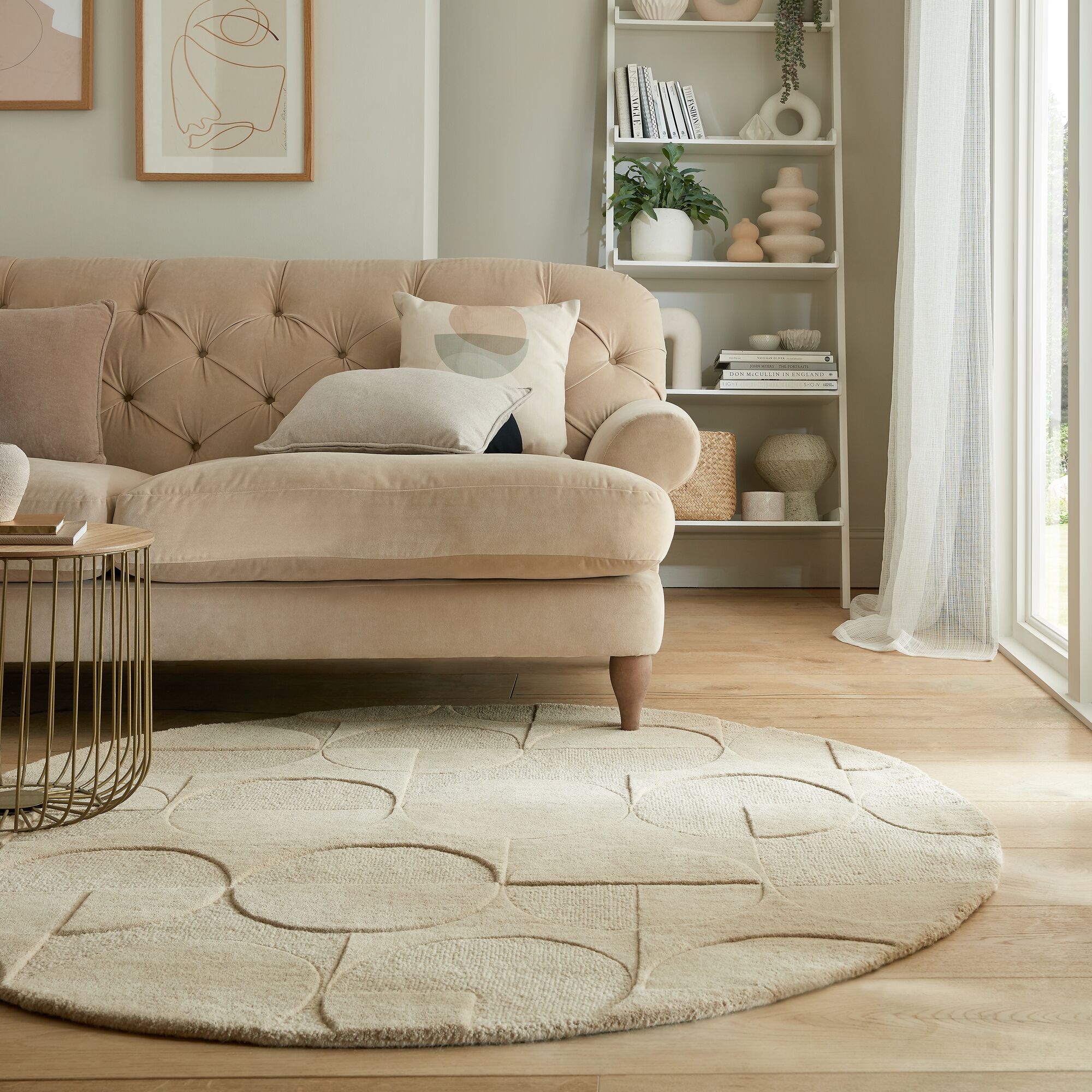 flair-rugs-gigi-wollteppich-geometrischer-kreis-naturfaser-teppich image 4