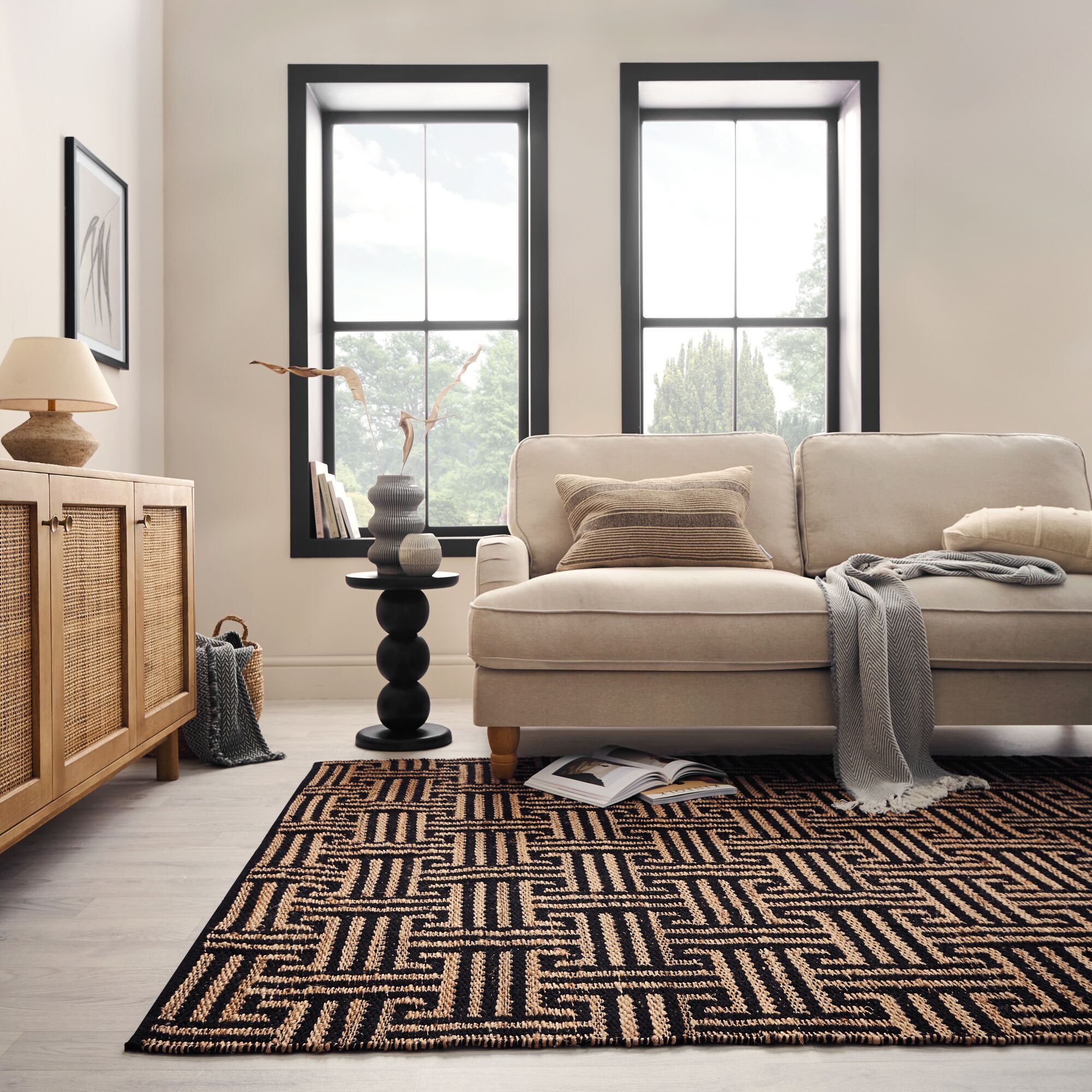 flair-rugs-meander-jute-mix-geometrischer-teppich image 1