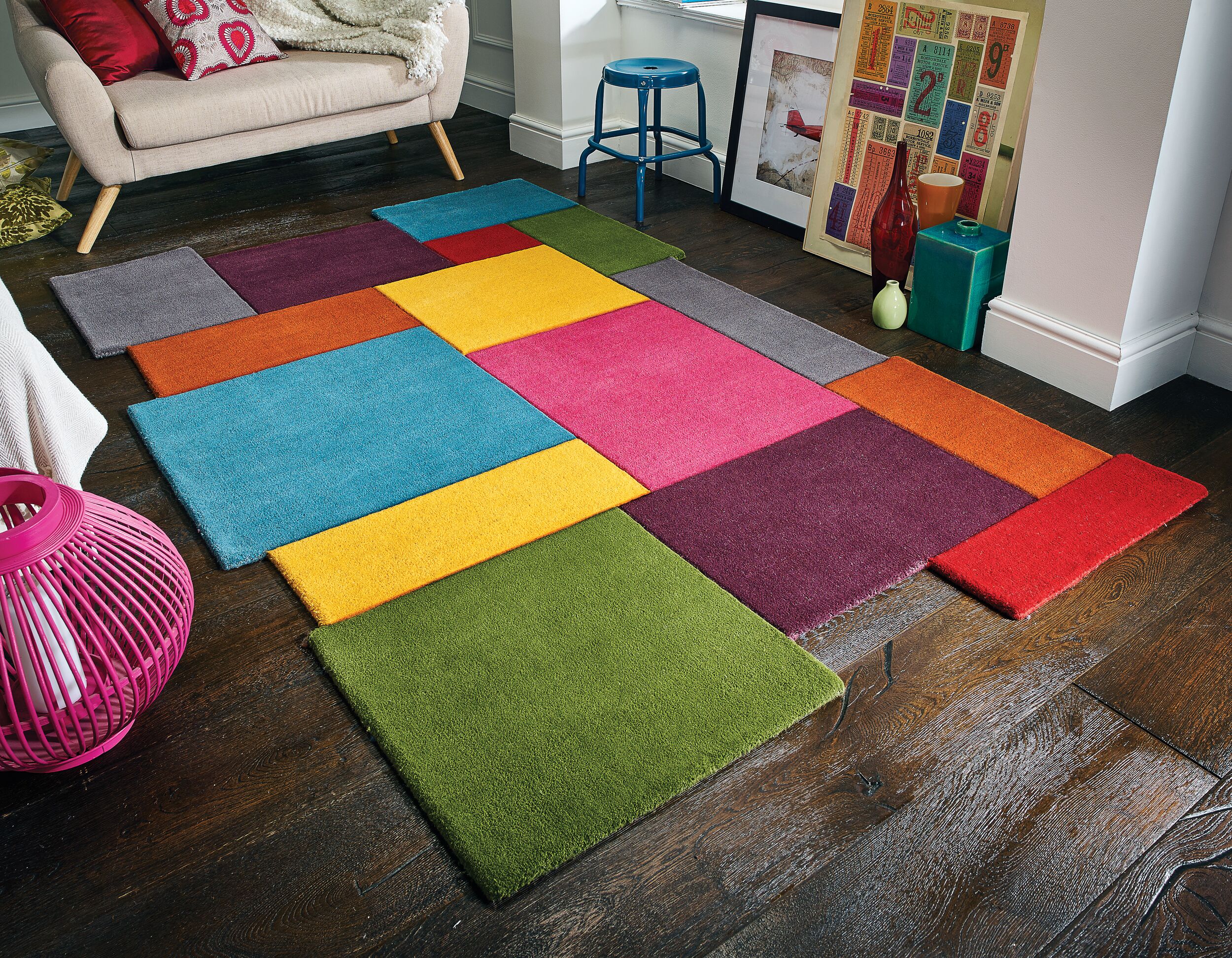 flair-rugs-collage-moderner-wollteppich-cut-out image 5