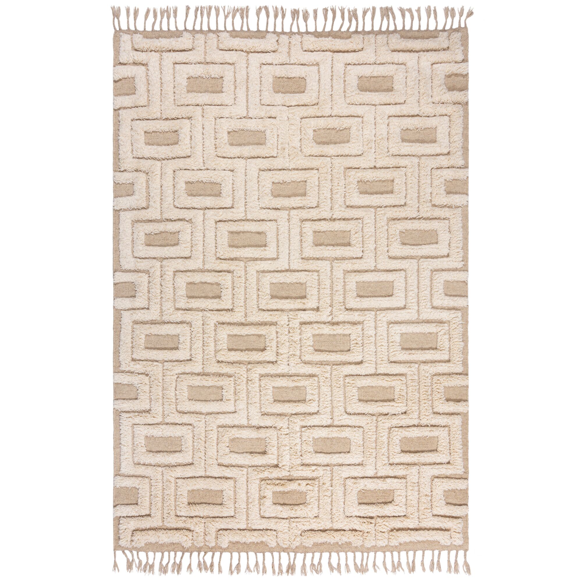 flair-rugs-greek-key-shaggy-wollmix-teppich image 2