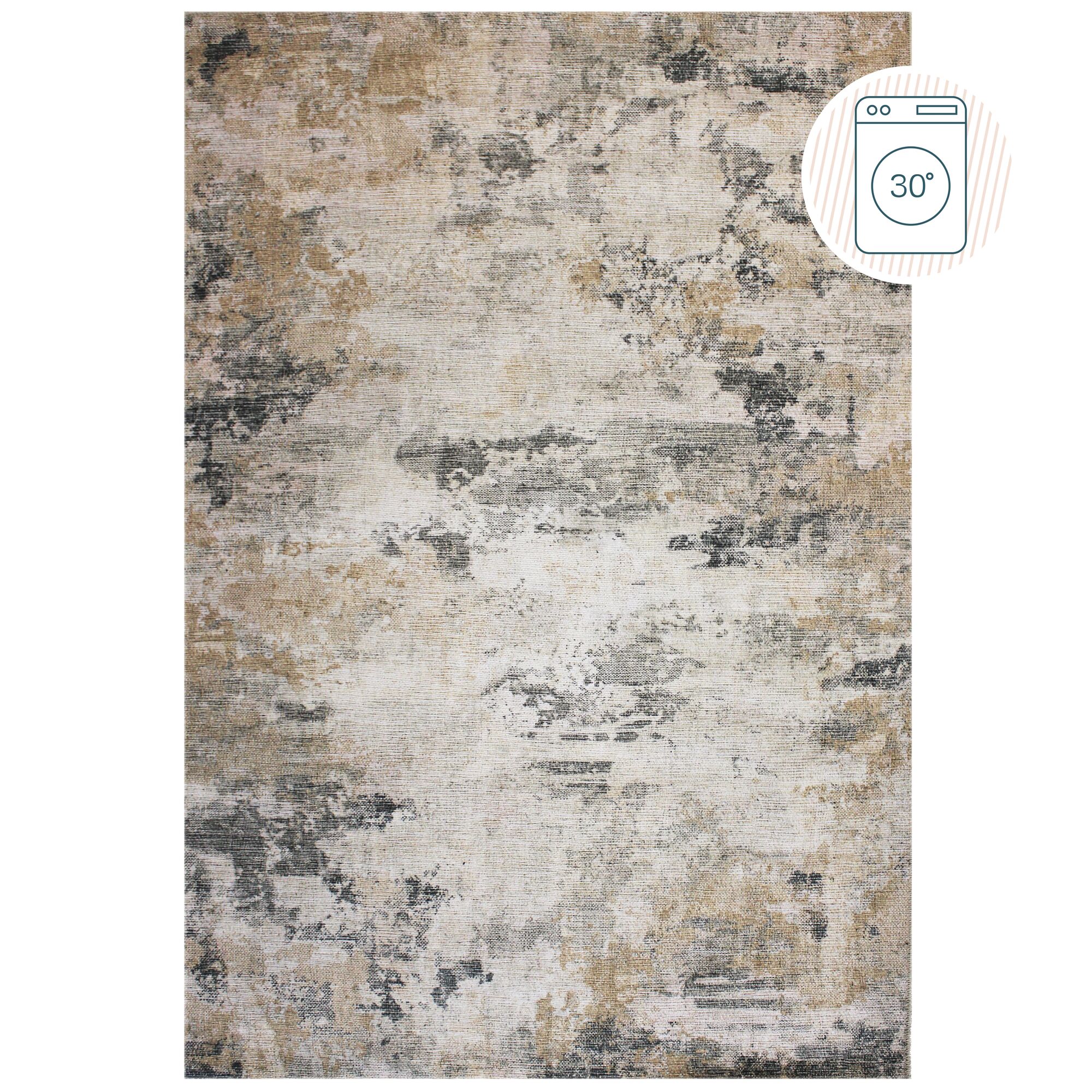 flair-rugs-lila-waschbarer-abstract-teppich image 2