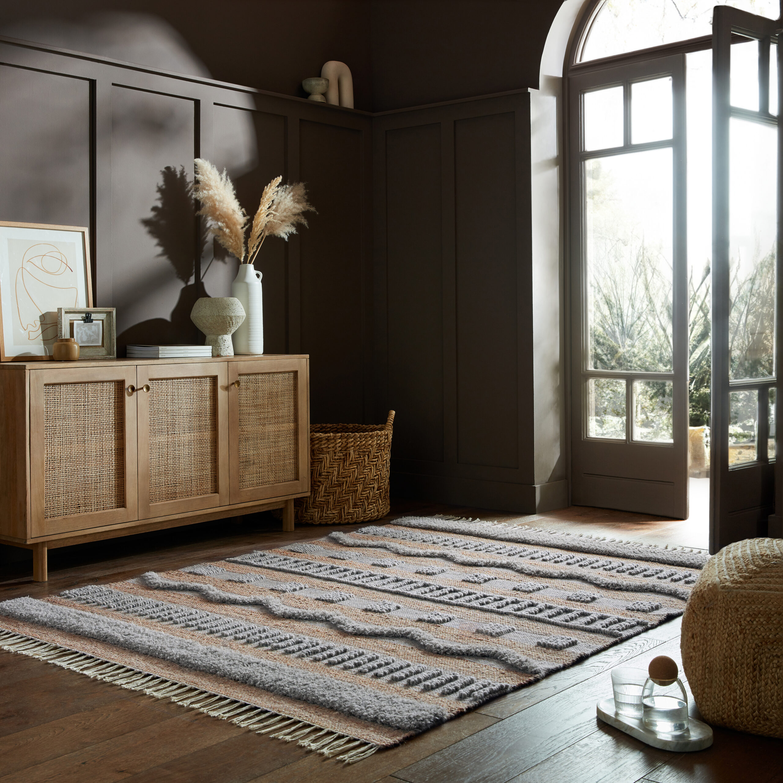 flair-rugs-medina-jute-weave-streifen-teppich-naturfaser image 5