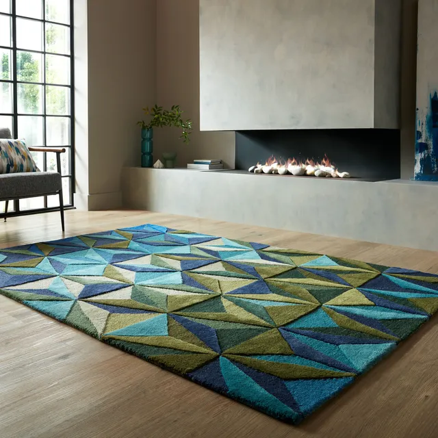 flair-rugs-reverie-wool-geometric-wollteppich image 1