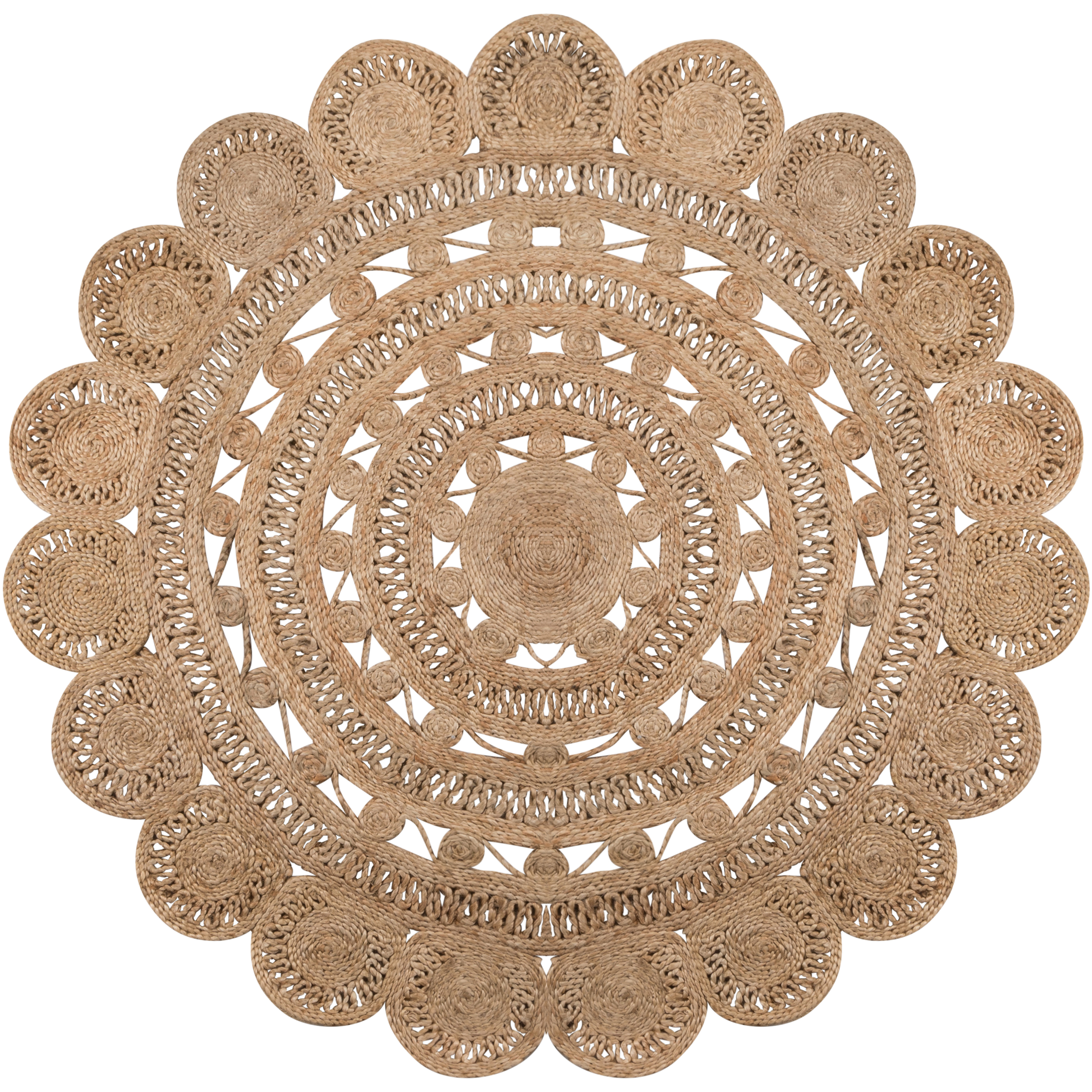 flair-rugs-eden-jute-runder-teppich-geflochtener-kreis-teppich image 2