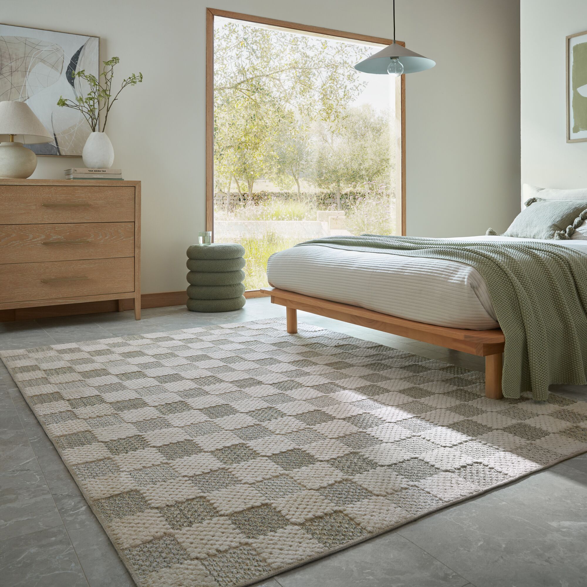 flair-rugs-muted-checkerboard-teppich-waschbar image 3