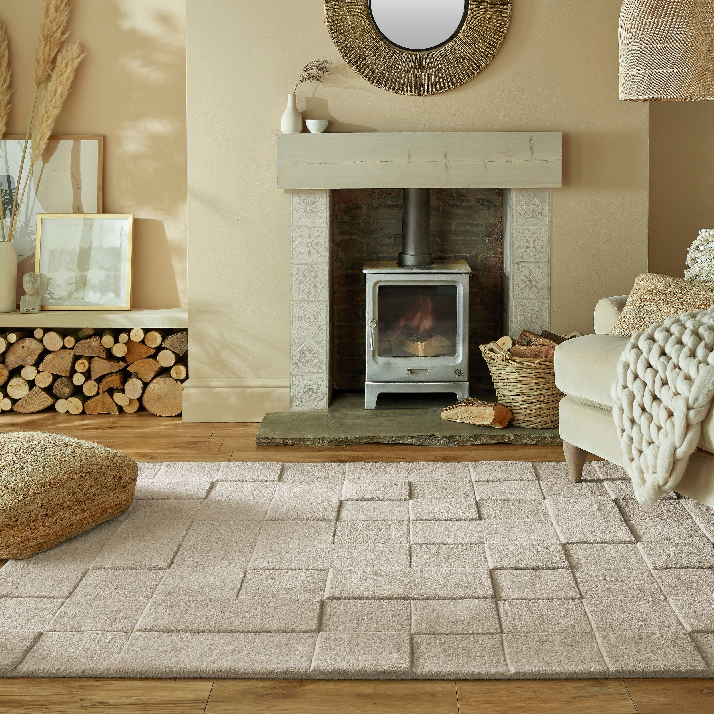 flair-rugs-checkerboard-wool-modern-wollteppich image 4