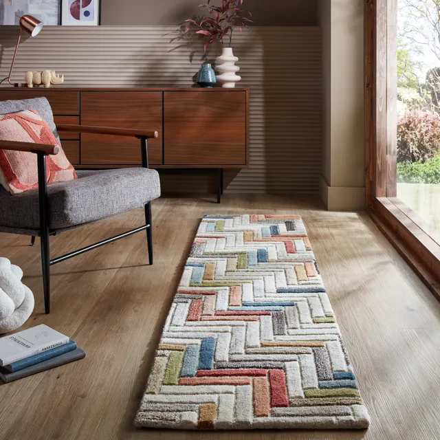 flair-rugs-russo-l-ufer-wolle-geometrisch-modern image 1