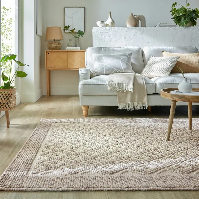 flair-rugs-minerals-diamond-border-wollteppich image 1
