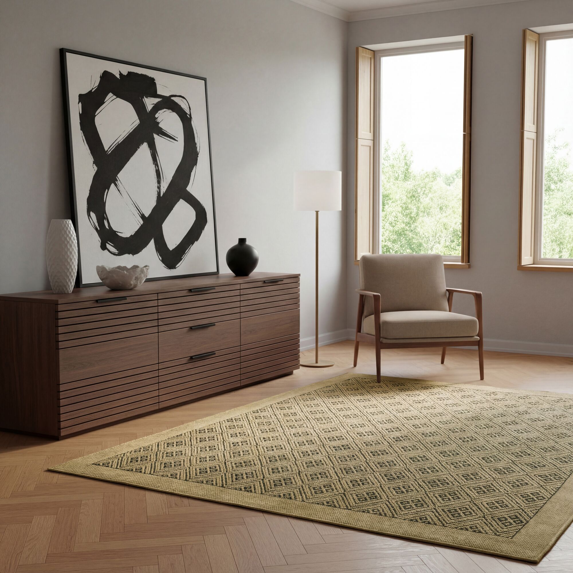 flair-rugs-mono-diamond-jute-teppich-naturfaser image 1