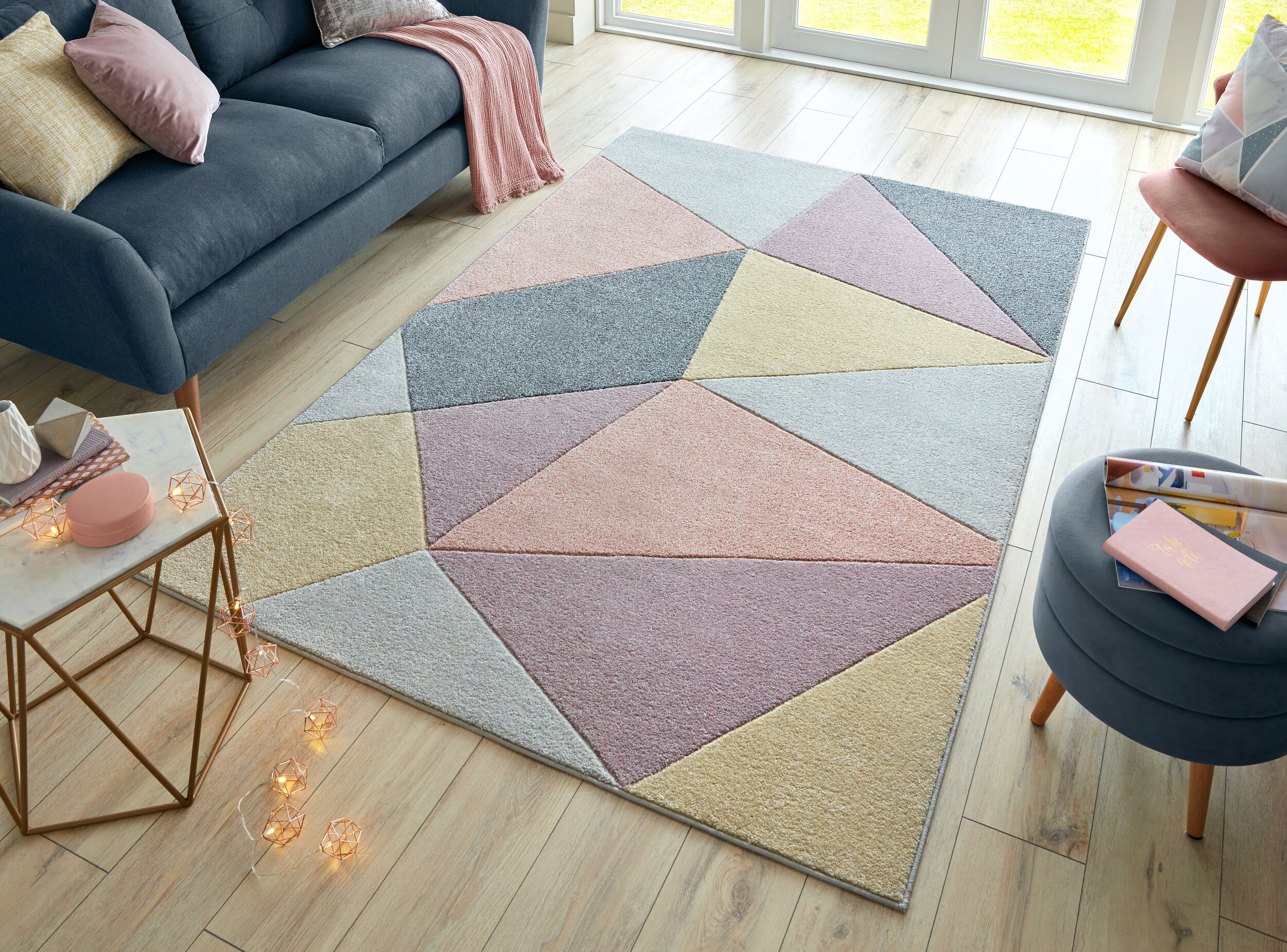 flair-rugs-heidi-teppich-bunt-geometrisch-designteppich-farbe image 1