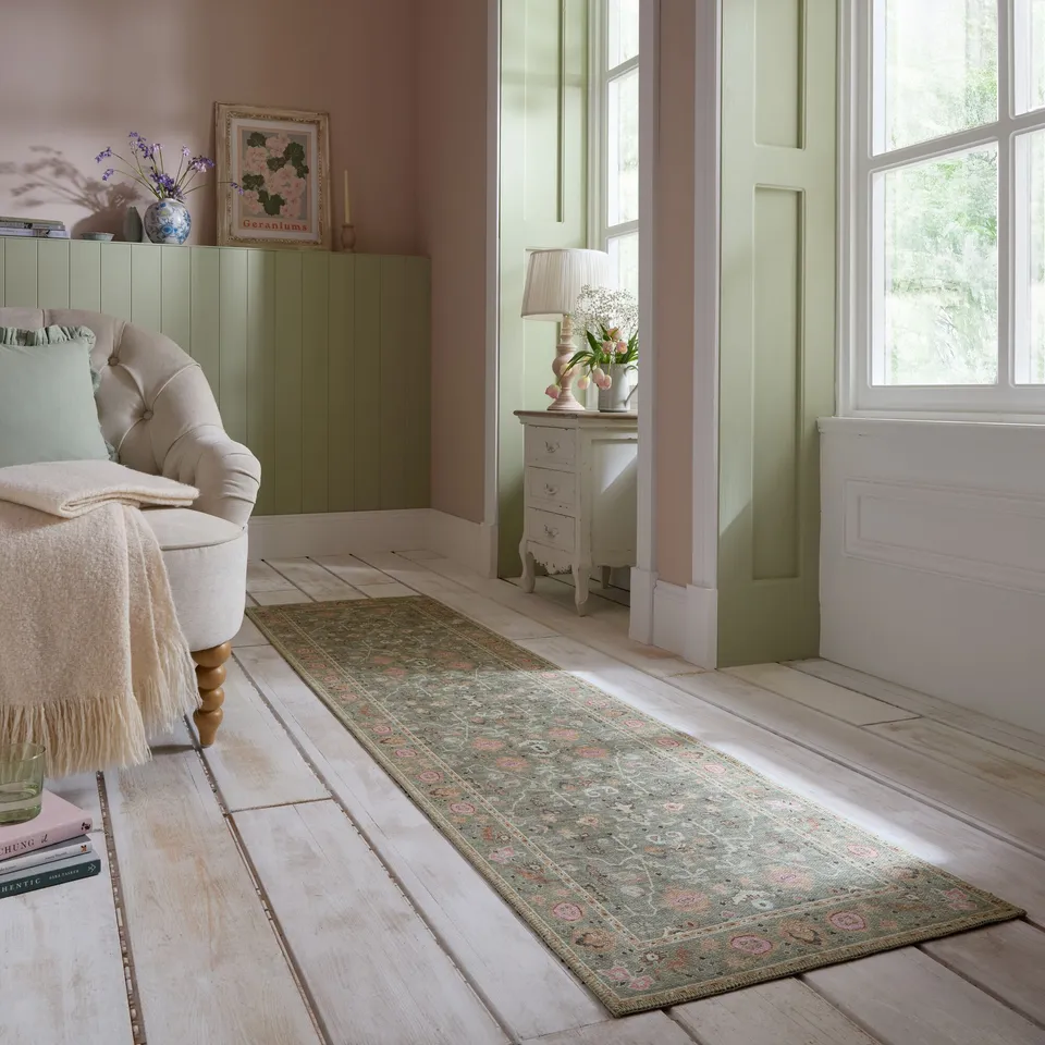 flair-rugs-una-waschbarer-l-ufer-teppich-mit-blumenmuster image 1
