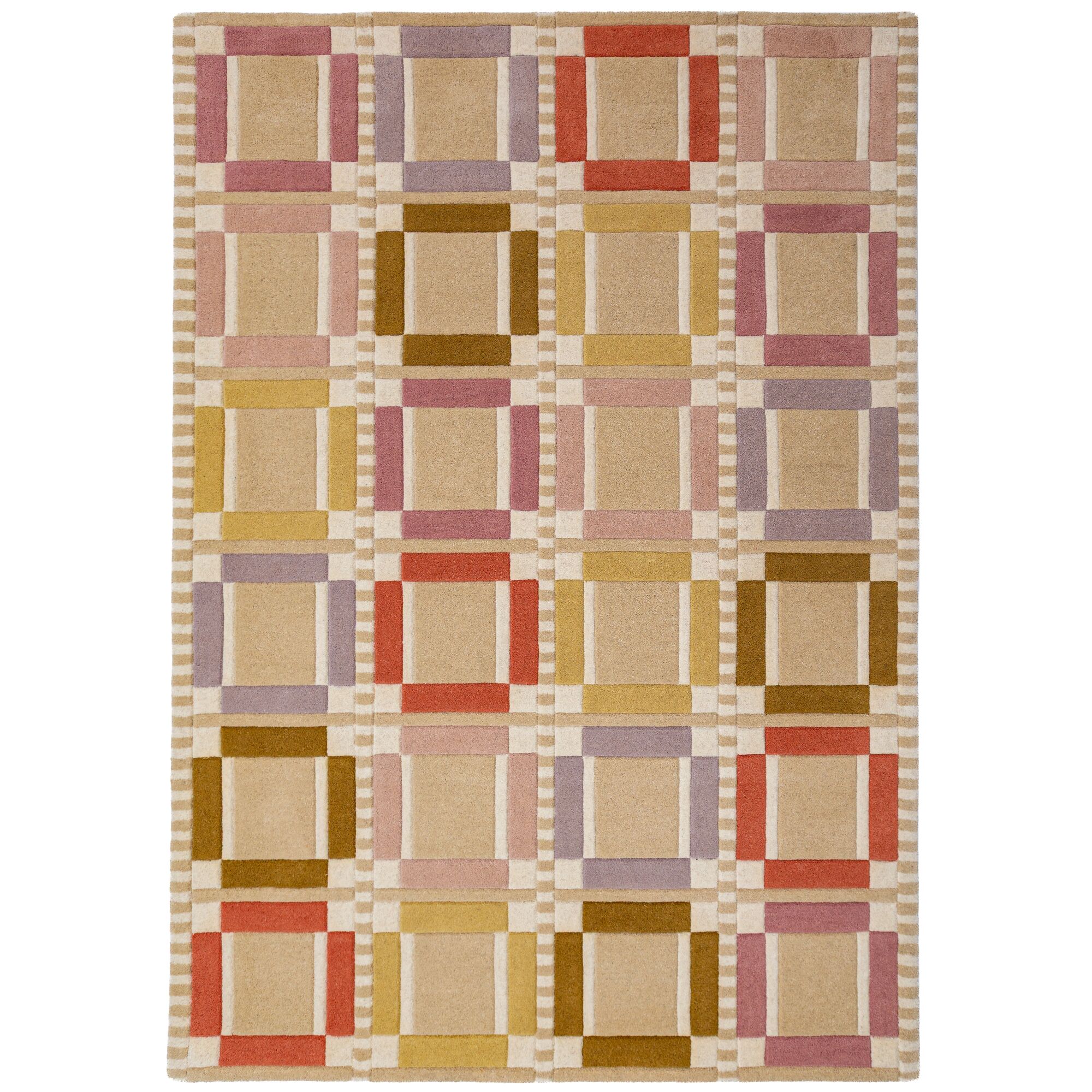 flair-rugs-quadro-checkerboard-wollteppich image 2