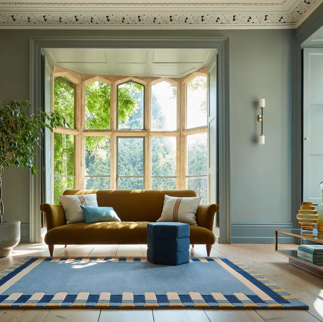 flair-rugs-kai-wool-border-rug-wollteppich-mit-bord-re image 1