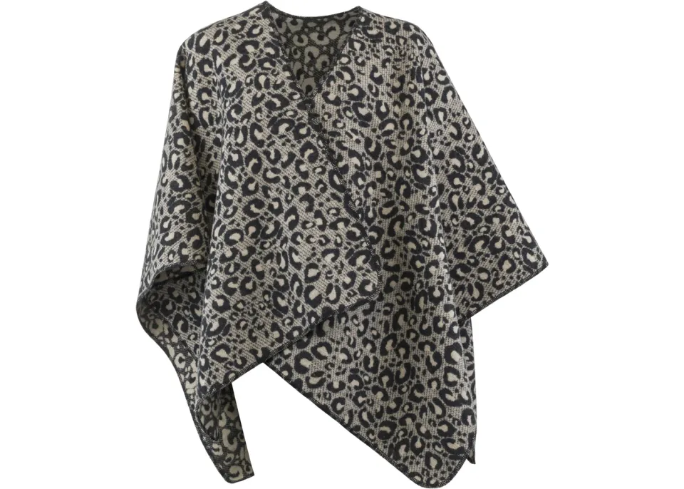 david-fussenegger-silvretta-poncho-decke-leo-one-size-grs image 1