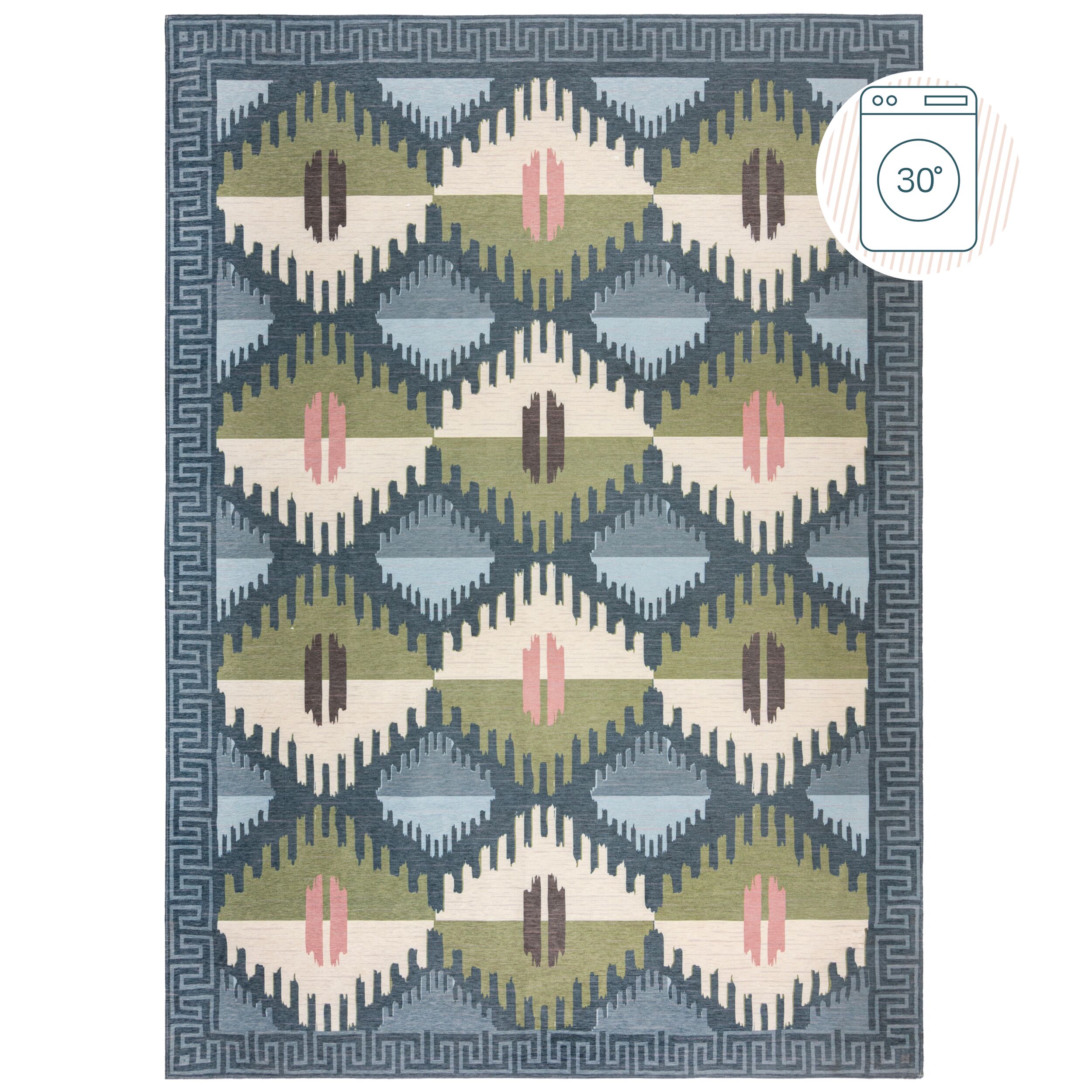 flair-rugs-lawson-kilim-waschbarer-2-lagen-teppich image 2