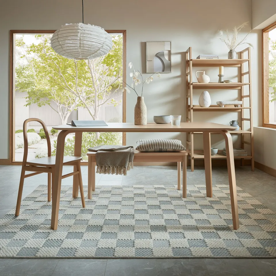 flair-rugs-muted-checkerboard-teppich-waschbar image 1