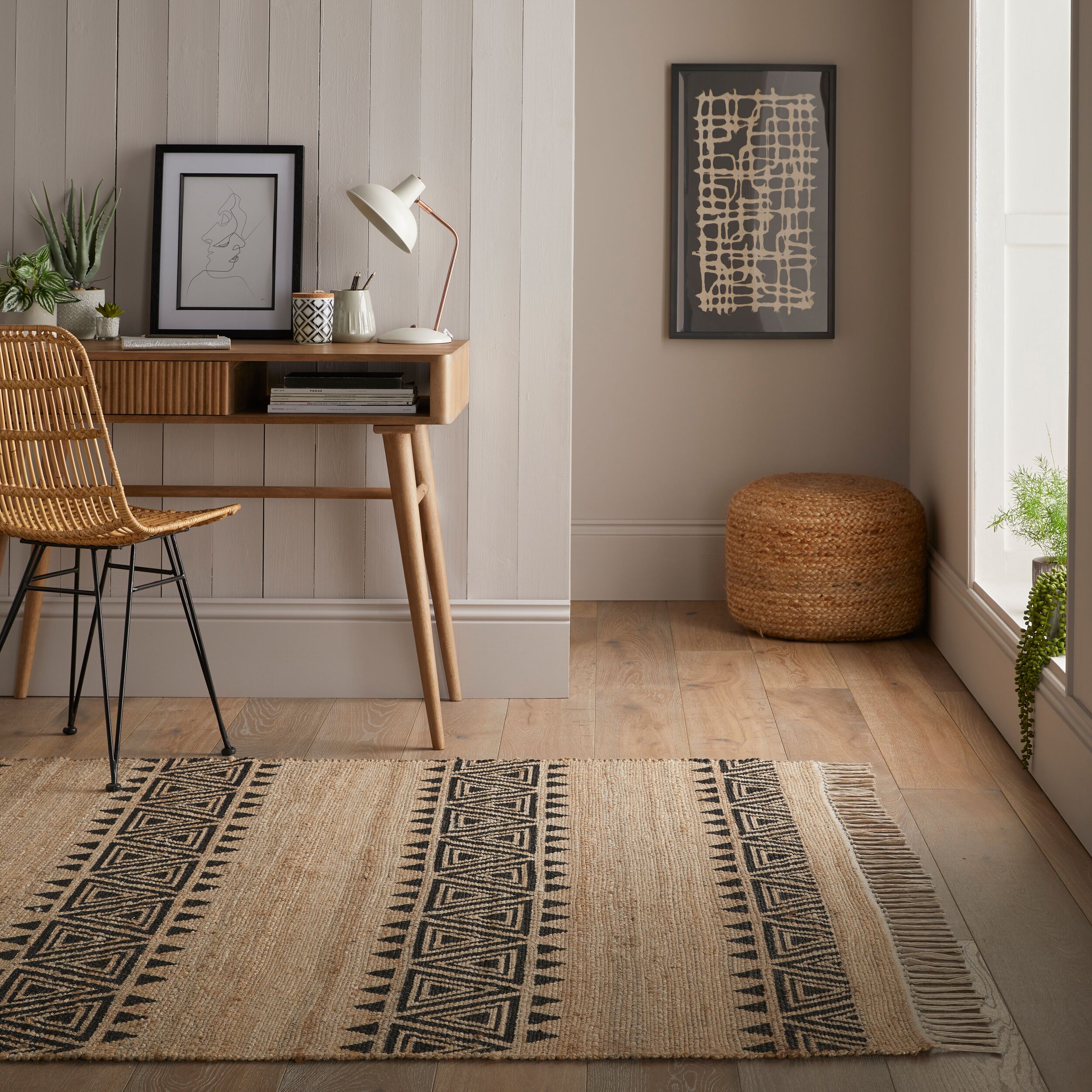 flair-rugs-kenaz-jute-teppich-mit-global-muster image 1