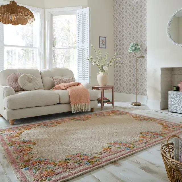 flair-rugs-elise-floral-border-wollteppich image 1