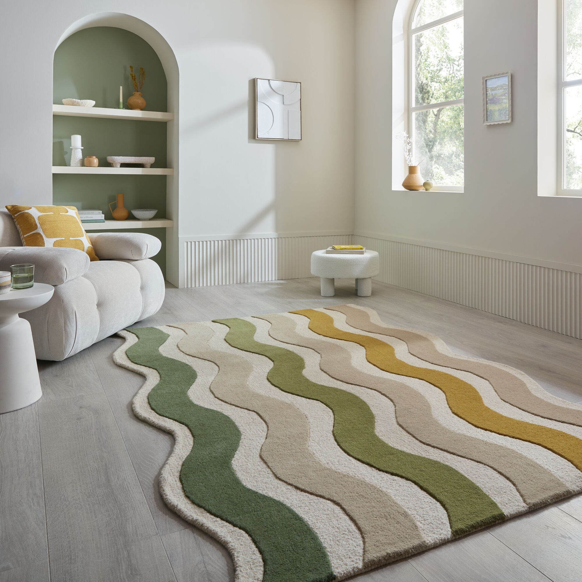 flair-rugs-cascade-wolle-bogenkanten-teppich image 3