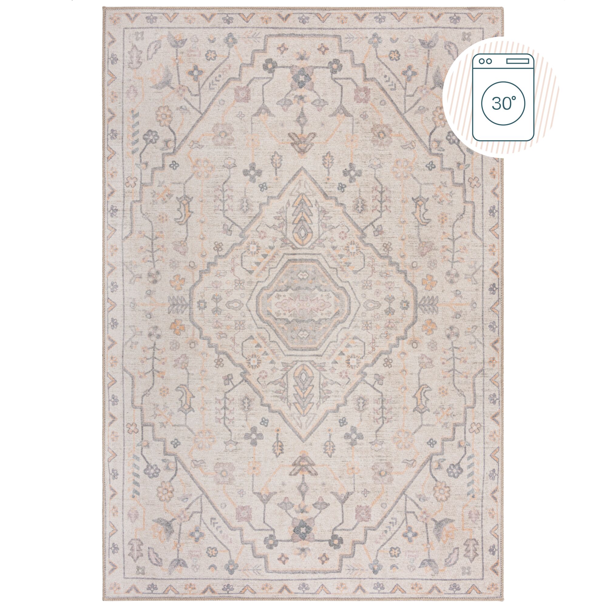 flair-rugs-teo-washable-traditional-teppich-waschbar image 2