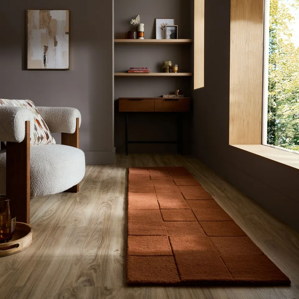 flair-rugs-checkerboard-woll-l-ufer-modern-runner image 1